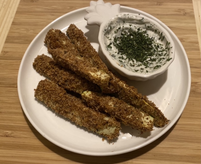 Healthy Vegan Breaded Zucchini