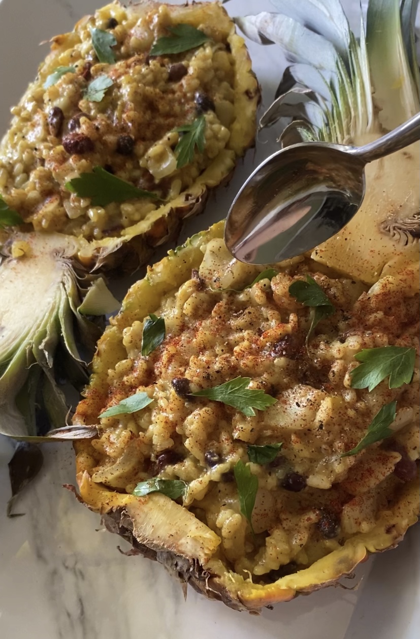 Healthy Vegan Pineapple Fried Rice 🍍 🌾