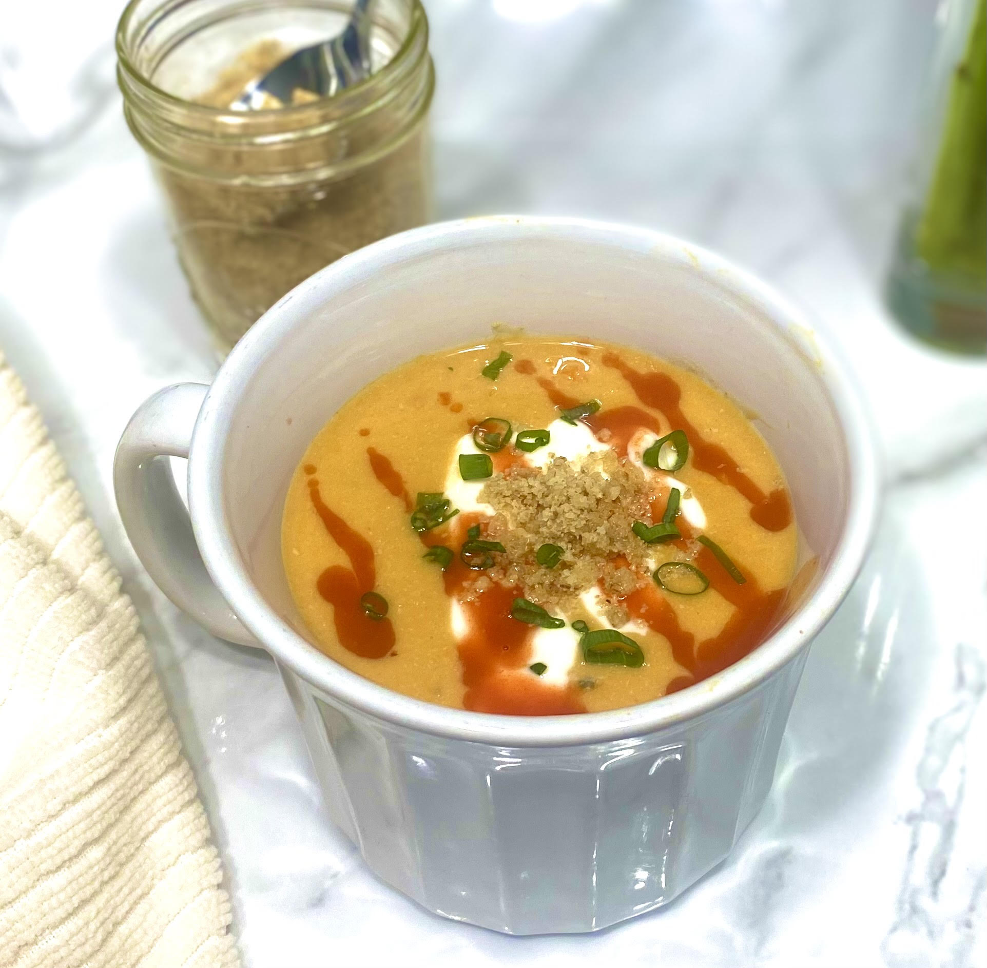 Vegan Buffalo Chicken Wing Soup